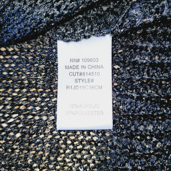 CHRIS McLAUGHLIN WOMEN XL LONG SLEEVE KNIT SHORT WASIT HOLIDAY CARDIGAN SWEATER - Picture 6 of 10